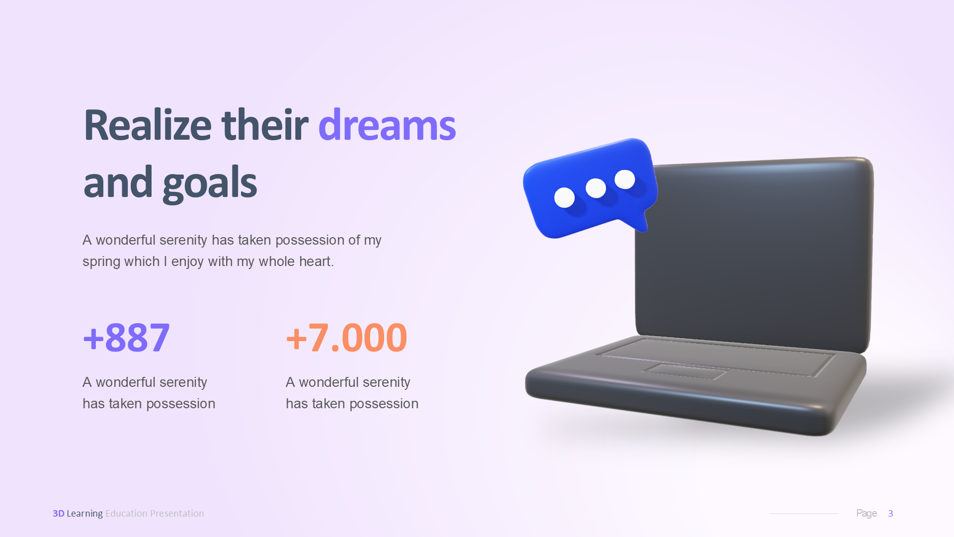 3D Learning Light slide 3